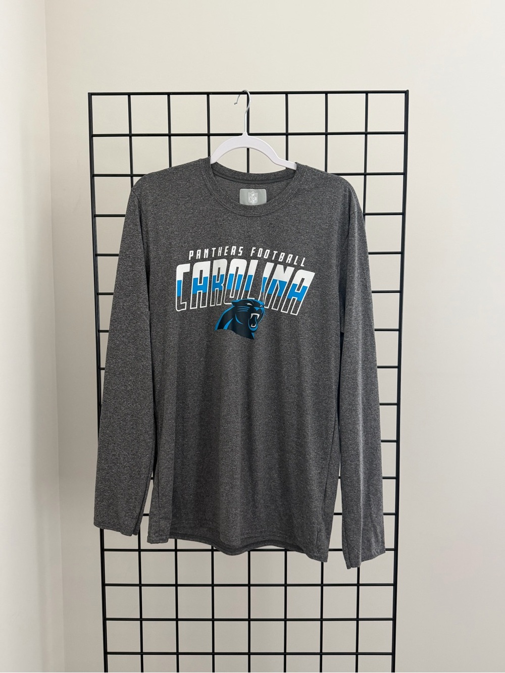 NFL Carolina Panthers Gray Long Sleeve Graphic Tee